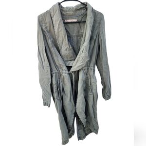 Max Jeans long drape olive jacket size XS